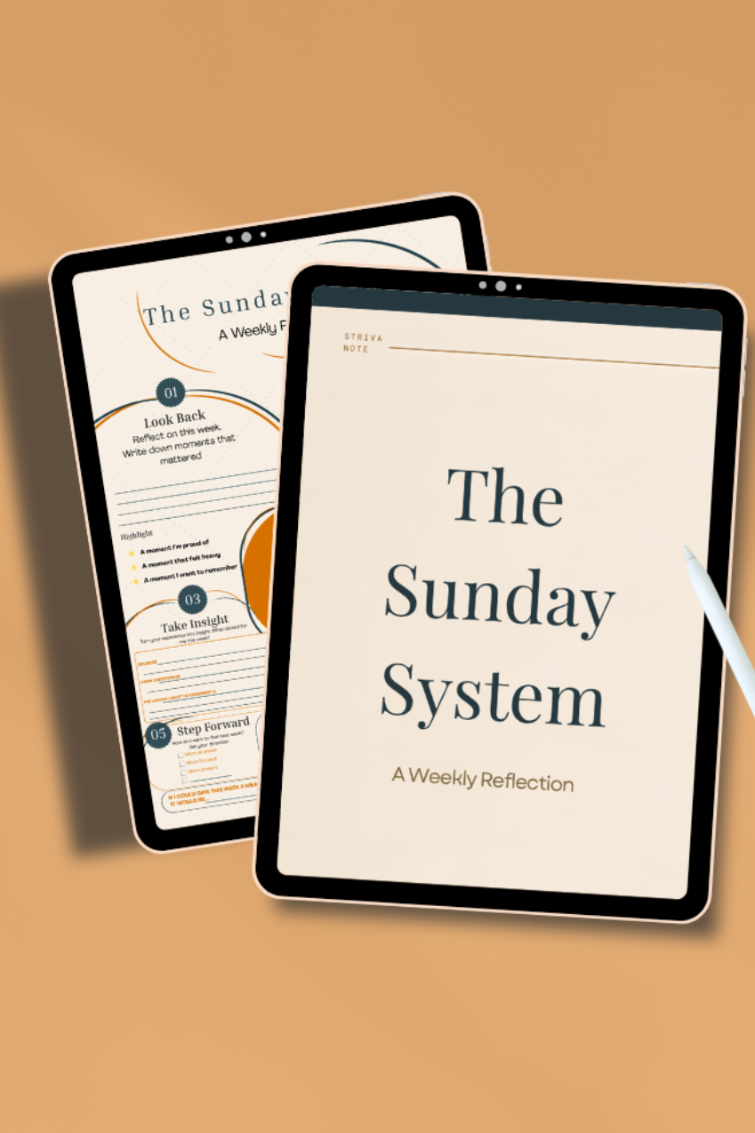 The One - Page Sunday Reset